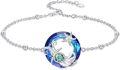 wholesale 925 Sterling Silver & Blue Crystal Sea Turtle Starfish Bracelet - Hypoallergenic, Elegant Jewelry Gift for All Occasions-0-0