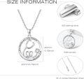 wholesale 925 Sterling Silver & Zircon Stethoscope Necklace for Medical Staff - 20mm Pendant, 18+2 Chain, 4.6g - Inspirational Gift for Doctors, Nurses (US Only)-0-2