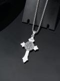 wholesale 925 Sterling Silver Cross St. Benedict Medal Pendant Necklace for Men/Women Catholic s-0-5