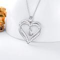 TOUPOP Sterling Silver Heart Initial A-Z Pendant Necklace Gift for Women-0-4