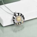 wholesale 925 Sterling Silver Nature Sun & Moon Mountain Pendant Necklace for Women-0-2