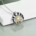 wholesale 925 Sterling Silver Nature Sun & Moon Mountain Pendant Necklace Wholesale for Women-0-2