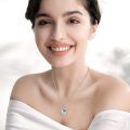 wholesale 925 Sterling Silver Moonstone Rose Pendant Necklace-0-3