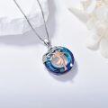 wholesale 925 Sterling Silver Musician Crystal Pendant Necklace for Women s-0-2