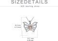 wholesale 925 Sterling Silver Mom Necklace with Butterfly Pendant and Heart Charm Mother's Day Gift from Daughter or Son-0-2