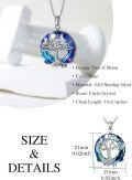 wholesale TOUPOP Tree Of Life Necklace For Women Sterling Silver Trinity Celtic Kont/time Clock/sun Crescent/sun Jewelry With Crystal Anniversary Birthday Christmas Gifts For Mom Wife Girlfriend Sister -0-1