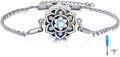 wholesale 925 Sterling Silver Abalone Shell Flower Charm Bracelet with Chain and Funnel Set for Ashes s-0-0