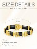 wholesale 18kt Gold Plated Sterling Silver Jade Bracelet for Women Fine Jewelry Gift-0-54