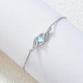 wholesale Sterling Silver Birthstone Dainty Infinity Bracelet for Women-0-4
