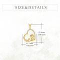 wholesale 14K Gold Heart-Shaped Dog and Girl Charm Pendant Necklace for Women's Gifts-0-3