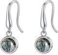 wholesale  Sterling Silver Moonstone Onyx Agate Lapis Larimar Opal Dangle Earrings -0-30