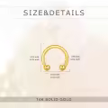 wholesale Gold 14k Hypoallergenic Non-Piercing Cartilage Hoop Earring WholesaleStuds for Women-0-3
