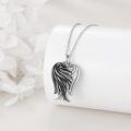 wholesale 925 Sterling Silver Angel Wing Heart Keepsake Pendant with Funnel and Chain-0-2