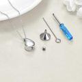 wholesale 925 Sterling Silver Tear Drop Hourglass Cremation Jewelry Keepsake Urn Necklace with Funnel and Fill Tool-0-3