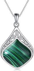 wholesale 925 Sterling Silver Moonstone Lapis Larimar Moss Agate Teardrop Filigree Pendant-0-105