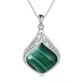 wholesale 925 Sterling Silver Moonstone Lapis Larimar Moss Agate Teardrop Filigree Pendant-0-105