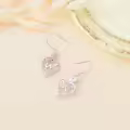 TOUPOP Sterling Silver Rose Heart Butterfly W Letter Dangle Earrings-0-4