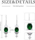 wholesale Sterling Silver 3 5ct Birthstone Vintage Butterfly Dangle Earrings for Women-0-1