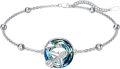 wholesale 925 Sterling Silver Blue Crystal Plane Tree of Life Bracelet for Women-0-0