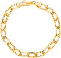 wholesale Sterling Silver Paperclip Chain Bracelet 5 2mm Lobster Clasp Italy 6 5 8 -5.2MM-18K Gold Plated 6.5inch