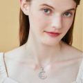TOUPOP Sterling Silver Celtic Moon Pendant Necklace Cat Owl Polar Bear Animal Jewelry Gift-0-1