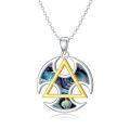 wholesale 925 Sterling Silver Triquetra Trinity Knot Moon Phase Pendant Necklace for Women's s-0-0