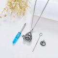 wholesale 925 Sterling Silver Evil Eye Moonstone Cremation Pendant Necklace for Ashes Keepsake Jewelry-0-3