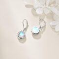 wholesale Sterling Silver Gemstone Leverback Dangle Drop Filigree Earrings for Women-0-14