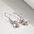 wholesale 925 Sterling Silver Hummingbird Rose Gold Plated Drop Earrings Gifts for Women-0-4