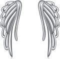 wholesale 925 Sterling Silver Wing Stud Earrings with Musical Notes for Women and Girls-0-0