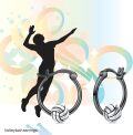 wholesale 925 Sterling Silver Volleyball Hoop Earrings for Women and Girls-0-5