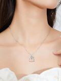 wholesale 925 Sterling Silver Cubic Zirconia Heart Rose Necklace - 16th Birthday Gift for Her-0-3