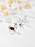 wholesale 925 Sterling Silver Basset Hound Stud Earrings for Women - Cute Dog Mom Gift Ideas-0-1