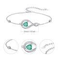 wholesale 925 Sterling Silver Birthstone Infinity Bracelet Jewelry Christmas Gift for Women-0-3