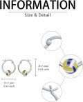 wholesale 925 Sterling Silver Enamel Volleyball Hoop Earrings - Sports  for Women-0-5