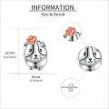 wholesale 925 Sterling Silver Cute Guinea Pig Rose Flower Stud Earrings for Women Girls  4g-0-3