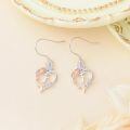 TOUPOP Sterling Silver Rose Heart Butterfly Initial F Letter Drop Dangle Earrings-0-3
