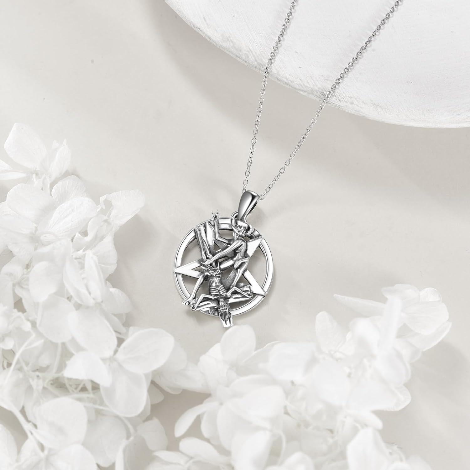 Sterling Silver Norse Viking Pentagram Celtic Knot Gothic Pendant Jewelry-0-3