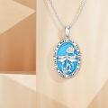 wholesale 925 Sterling Silver Turquoise Memorial Dragonfly Butterfly Cardinal Engraved Pendant Necklace Gift-0-3