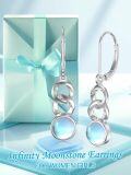 wholesale 925 Sterling Silver Blue Moonstone Tree of Life Drop Earrings-0-4