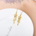 wholesale 14K Gold Moissanite Butterfly Tassel Heart Drop Earrings for Women-0-3