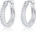wholesale 925 Sterling Silver Celtic Knot Love Heart Hoop Earrings for Women, 16mm-0-0