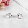 wholesale 925 Sterling Silver Hedgehog Rose Gold Nose Stud Earrings for Women Girls Minimalist  6mm Diameter-0-1