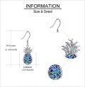 wholesale 925 Sterling Silver Abalone Shell Pineapple Drop Earrings Yoga Jewelry-0-4
