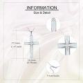 wholesale Sterling Silver Origami Cross Pendant Necklace Religious Jewelry Gift for Women Men-0-4