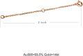 wholesale  Gold 10K 2 3 4 Inch Dainty Durable Chain Extender for Jewelry ( chars)-0-23