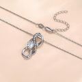 wholesale  925 Sterling Silver & White Gold Plated Heart Birthstone Necklace with Infinity Symbol for Women - Hypoallergenic, Adjustable Chain, Meaningful Gift for Her-0-1