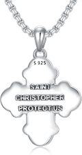 wholesale 925 Sterling Silver Cross Pendant with Religious Figures and Crucifixes on Chain for Men Women  47cm Length-0-1