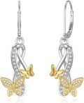 wholesale TOUPOP Animal Earrings (butterfly), Silver -0-0