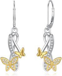 wholesale TOUPOP Animal Earrings (butterfly), Silver -undefined